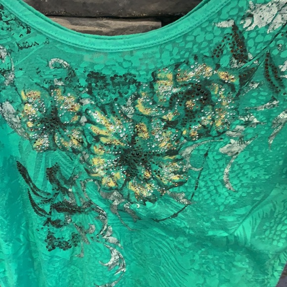 Colourful sparkly tunic off the shoulder - Picture 2 of 3